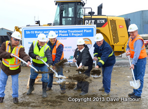 North Slope Borough Groundbreaking, Water and Waste Water, solid waste, heated water, Photo by Dave Harbour